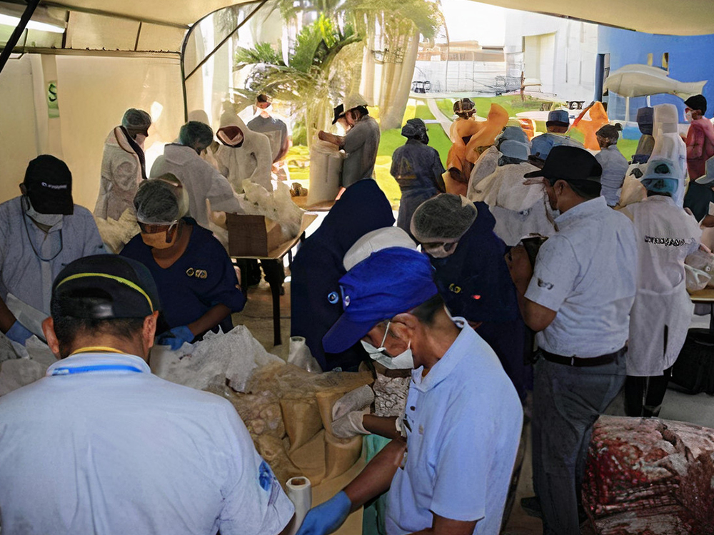 Entrega alimentos en Paita (Perú) crisis sanitaria COVID-19